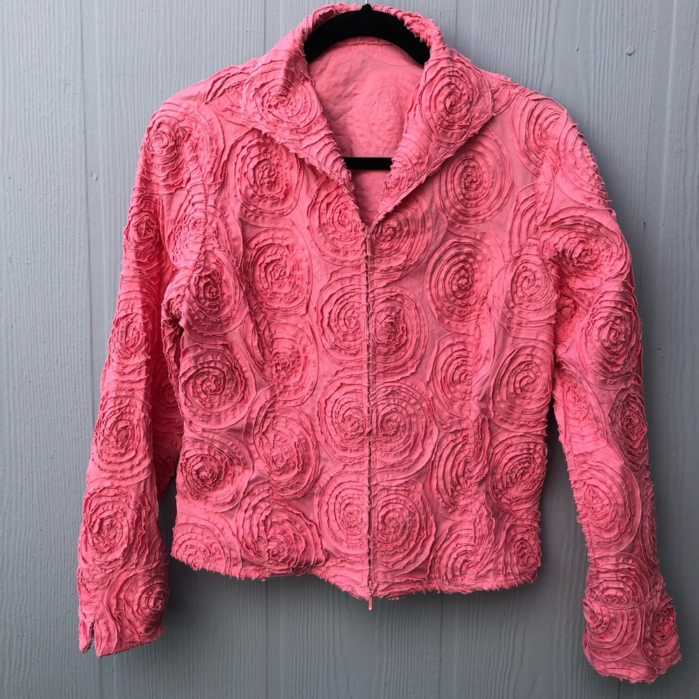 Pink Swirl Appliqué Women's Jacket